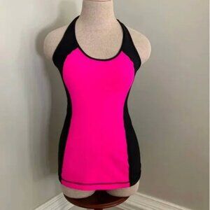 Lululemon Women's Cool Racer Back Tank Black with Pink Center Size 6